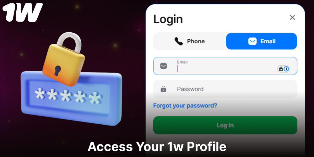 Guide on logging in to the 1w account